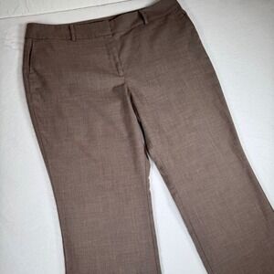 Ann Taylor Factory Curvy Fit Straight Leg Dress Pants Women's Plus Size 16 Brown
